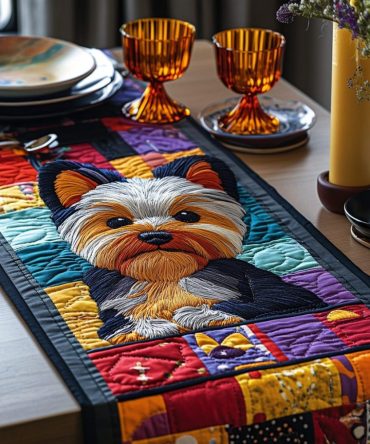 Playful Pup Quilted Table Runner