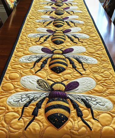 Pollinator Charm Quilted Table Runner