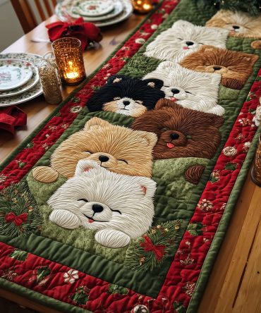 Pom Wonderland Quilted Table Runner
