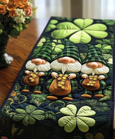 Pot Of Gold Trio Quilted Table Runner