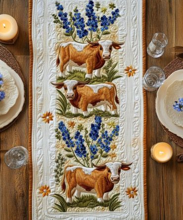 Prairie Bloom Quilted Table Runner