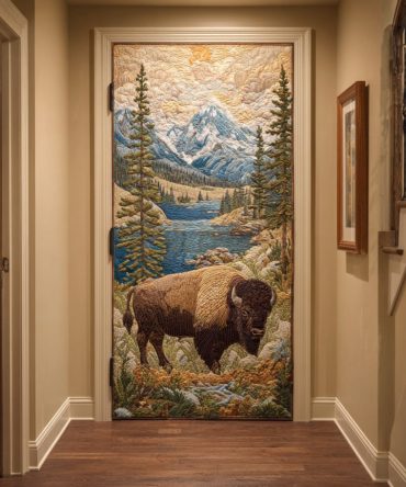 Prairie Monarch Quilted Door Cover