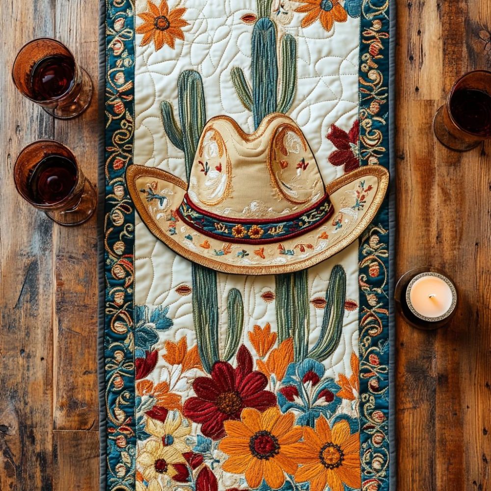 Prairie Style Quilted Table Runner