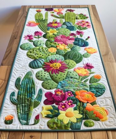 Prickly Paradise Quilted Table Runner