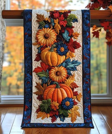 Pumpkin Parade Quilted Table Runner