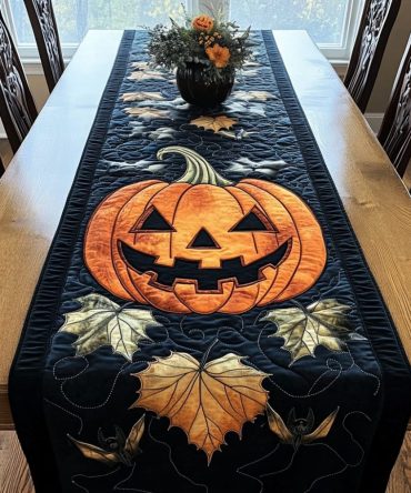 Pumpkin Bliss Quilted Table Runner