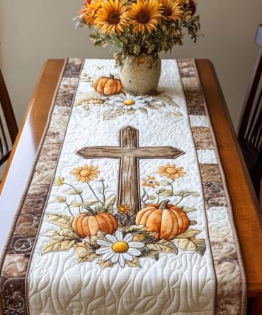 Pumpkin Devotion Quilted Table Runner
