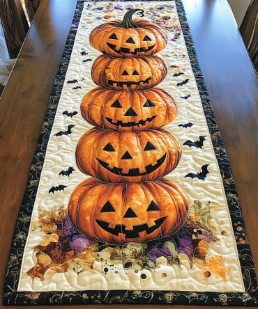 Pumpkin Harvest Quilted Table Runner