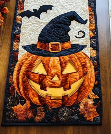 Pumpkin Magic Quilted Table Runner