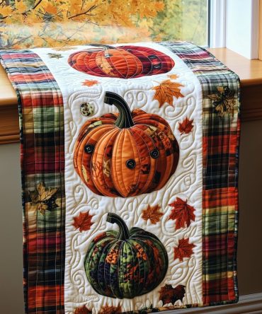 Pumpkin Patch Dreams Quilted Table Runner