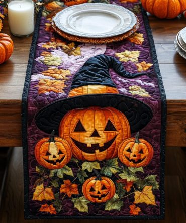 Pumpkin Spells Quilted Table Runner