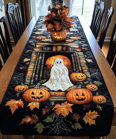Pumpkin Spirits Quilted Table Runner