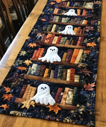 Pumpkin Trail Quilted Table Runner