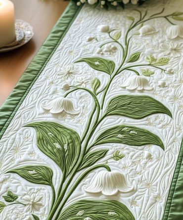 Pure Petal Quilted Table Runner