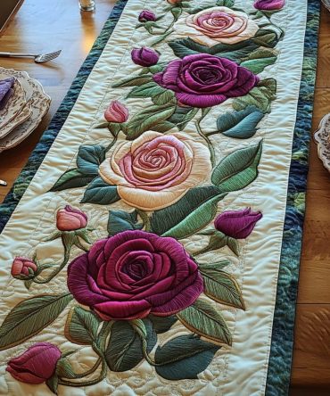 Pure Romance Quilted Table Runner