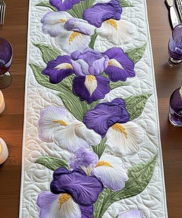 Purple Delight Quilted Table Runner