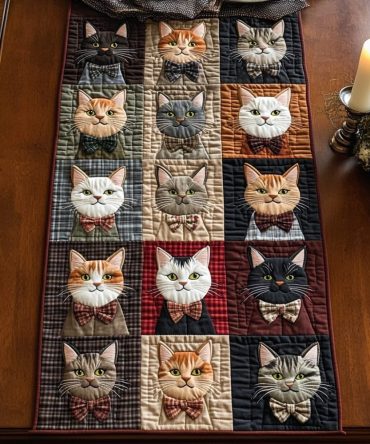 Purrfect Path Quilted Table Runner