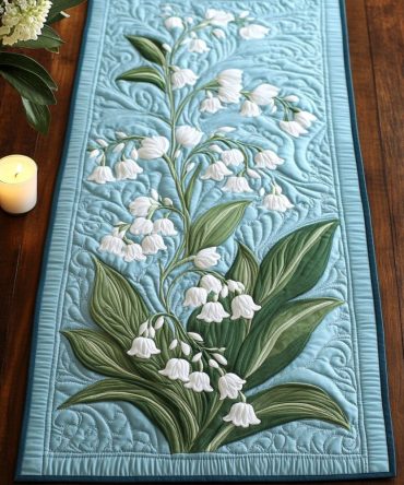 Quiet Bloom Quilted Table Runner