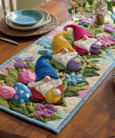 Quiet Easter Quilted Table Runner