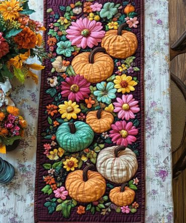 Quiet Fall Blessing Quilted Table Runner