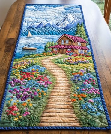 Quiet Horizon Quilted Table Runner
