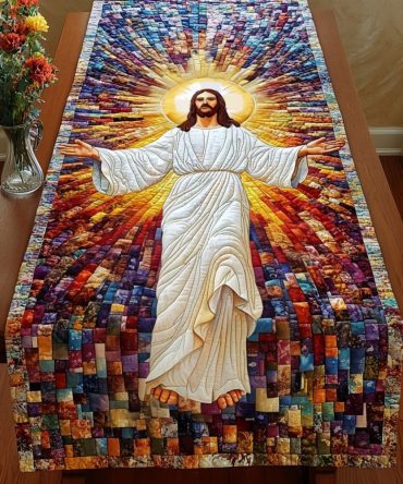 Radiant Ascension Quilted Table Runner