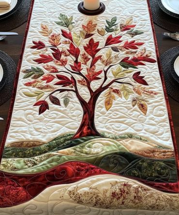 Radiant Branches Quilted Table Runner
