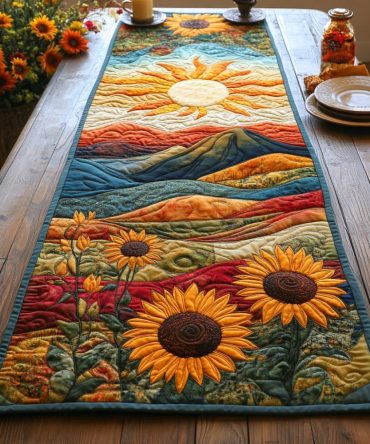 Radiant Fields Quilted Table Runner