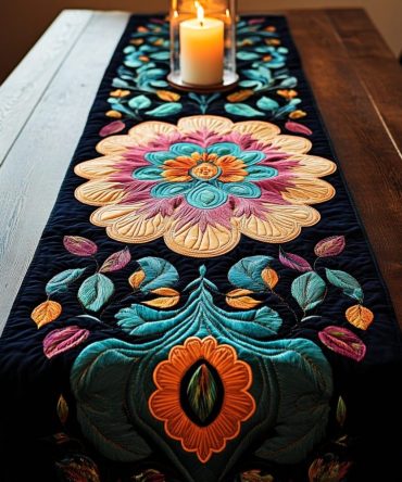 Radiant Flora Quilted Table Runner