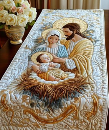 Radiant Harmony Quilted Table Runner