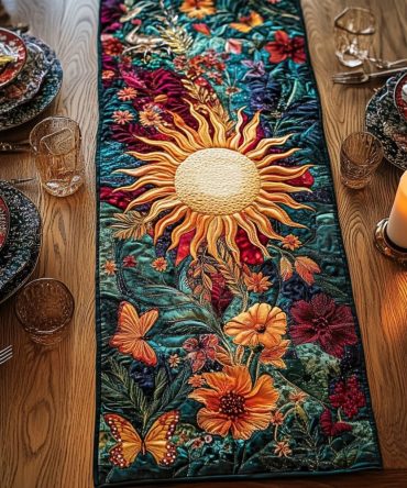 Radiant Meadow Quilted Table Runner