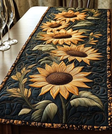 Radiant Petals Quilted Table Runner