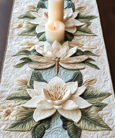 Radiant Petals Quilted Table Runner