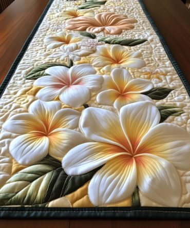 Radiant Petals Quilted Table Runner