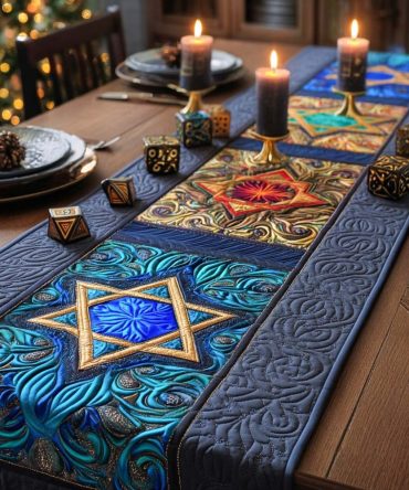 Radiant Star Celebration Quilted Table Runner