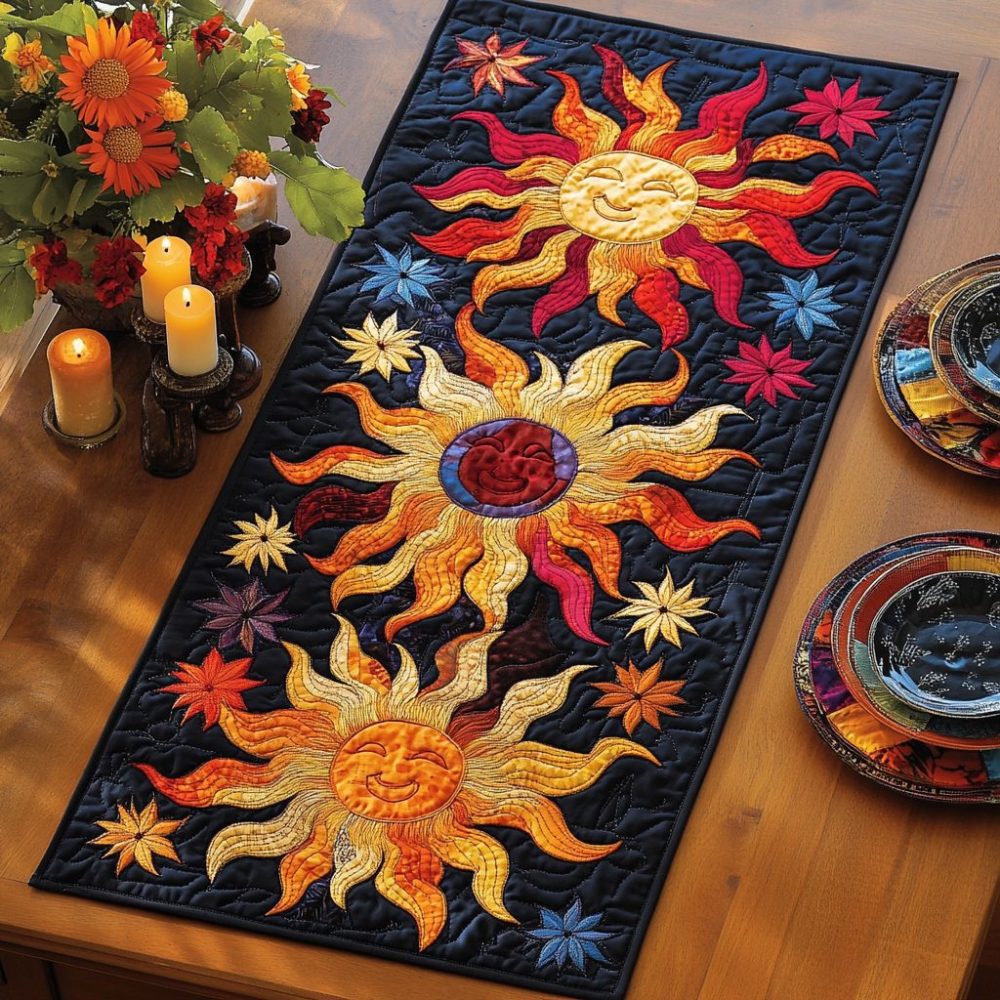 Radiant Sun Quilted Table Runner