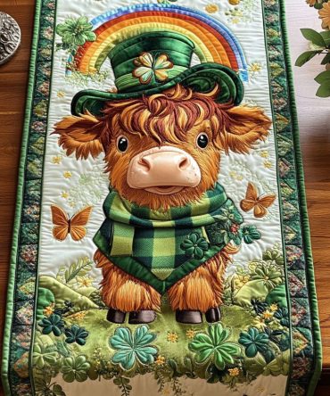 Rainbow Hooves Quilted Table Runner