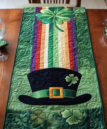 Rainbow Radiance Quilted Table Runner