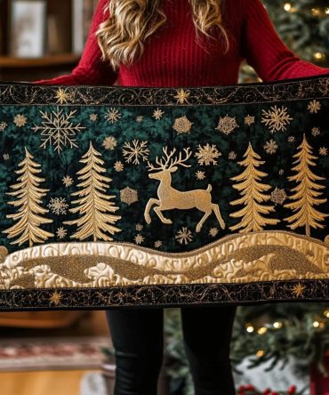 Reindeer Cheer Quilted Table Runner