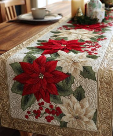 Reindeer Magic Quilted Table Runner