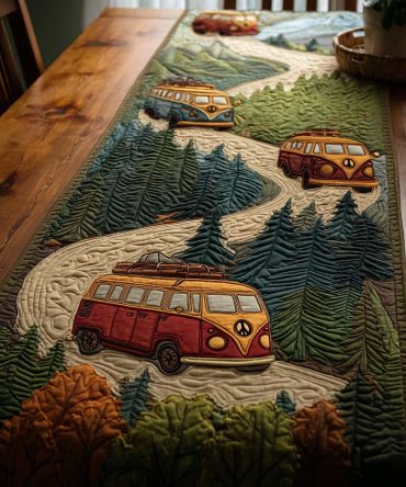 Retro Escape Quilted Table Runner