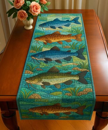 River Life Quilted Table Runner