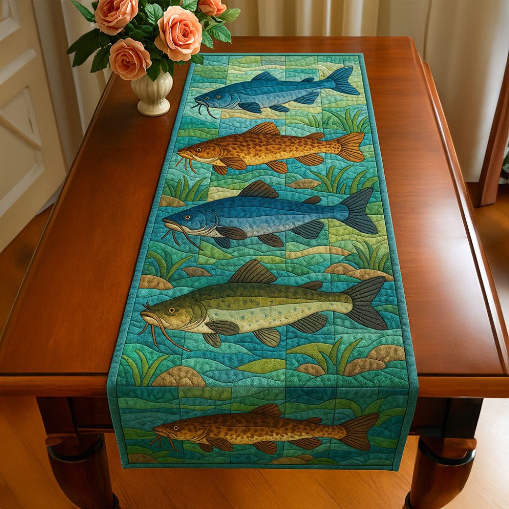 River Life Quilted Table Runner
