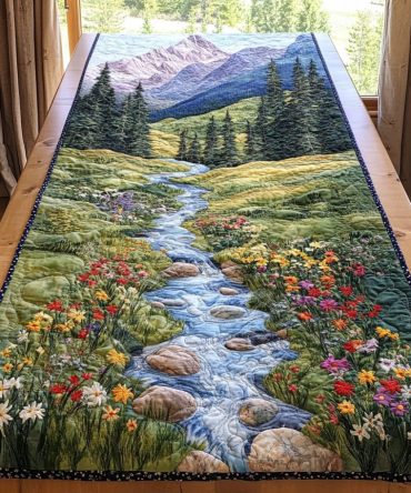 River Path Quilted Table Runner