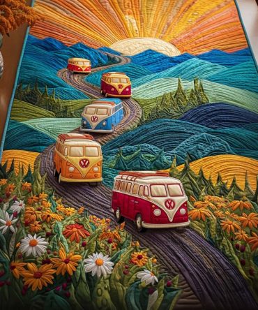 Road Bloom Quilted Table Runner