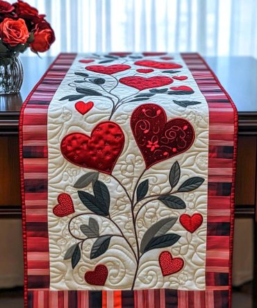 Romance Bloom Quilted Table Runner