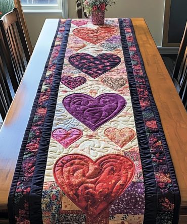 Romantic Glow Quilted Table Runner