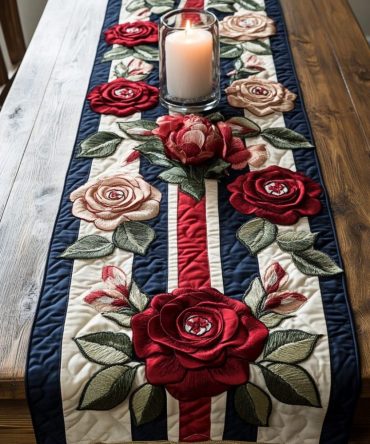 Rose Union Quilted Table Runner