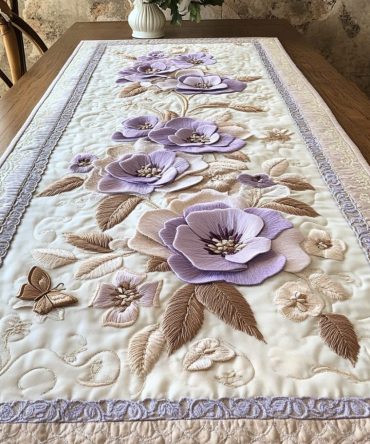 Rosy Reverie Quilted Table Runner