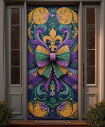 Royal Confetti Quilted Door Cover